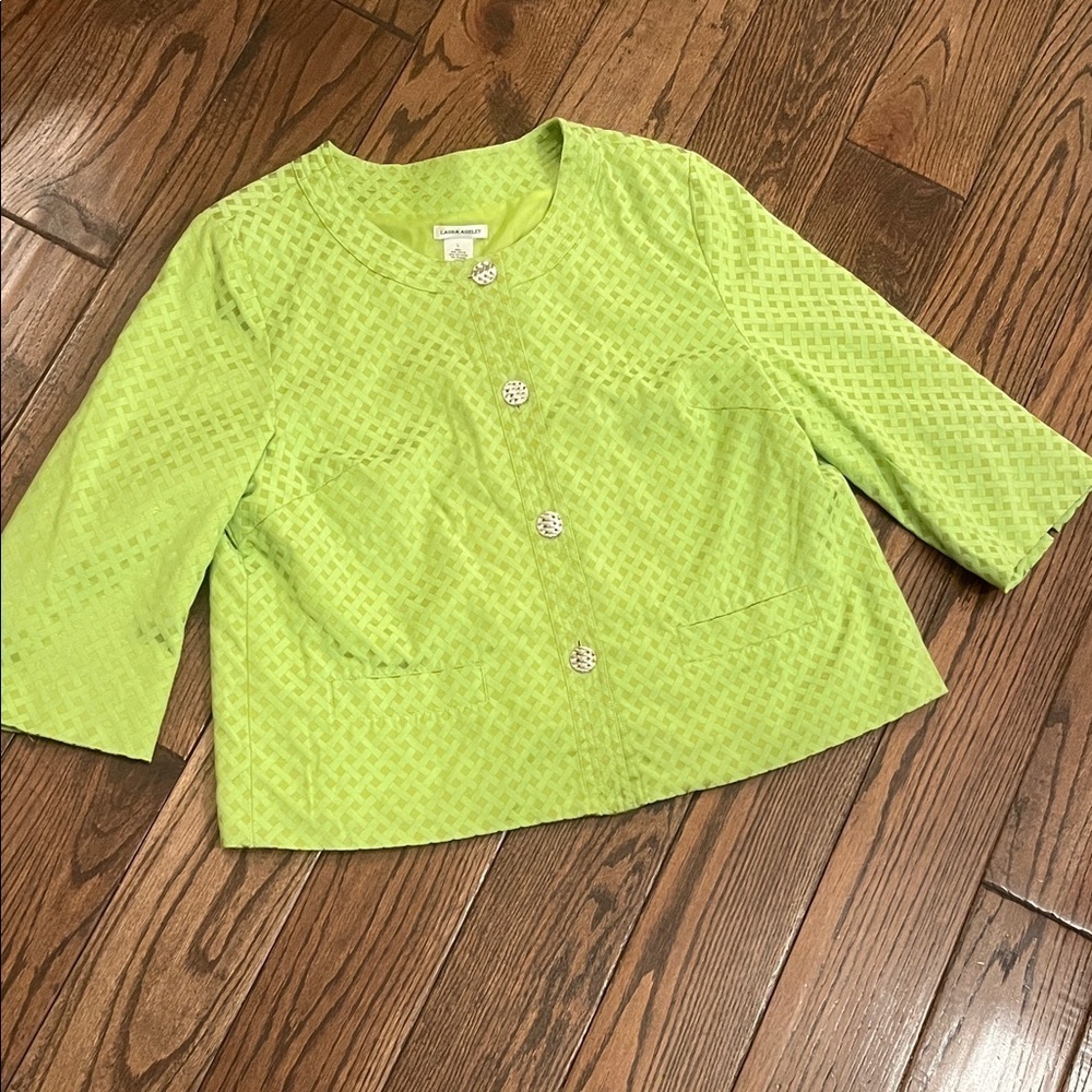 Laura Ashley Le Green Textured Blazer Size L